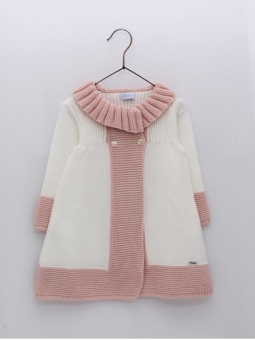 Two-tone knitted coat