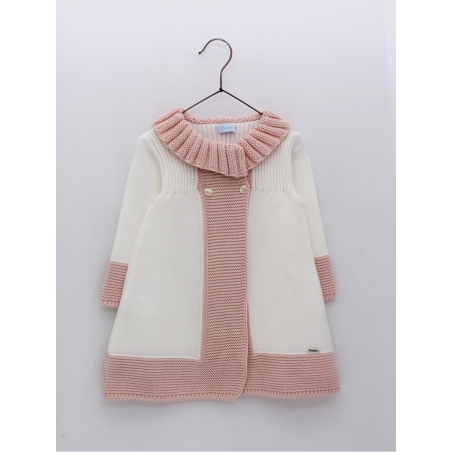 Two-tone knitted coat
