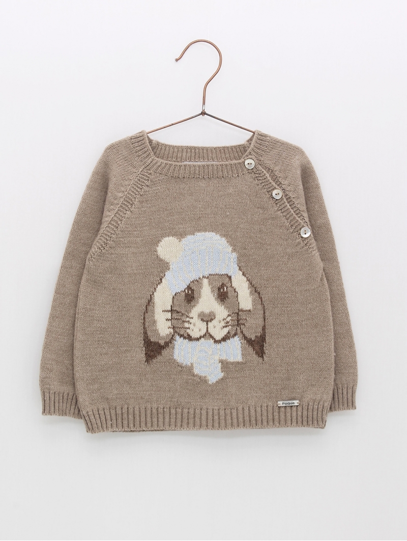 Rabbit drawing sweater