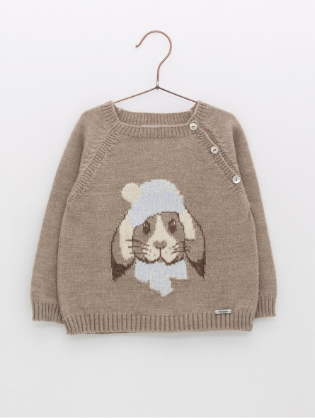 Rabbit drawing sweater