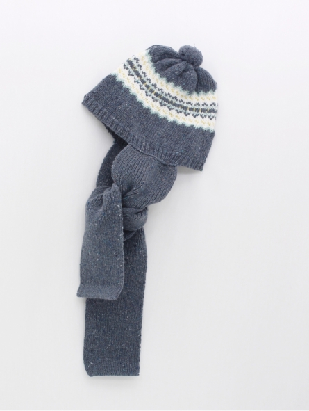 Gorro bufanda com greca