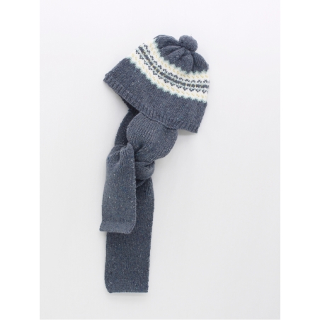 Gorro bufanda com greca