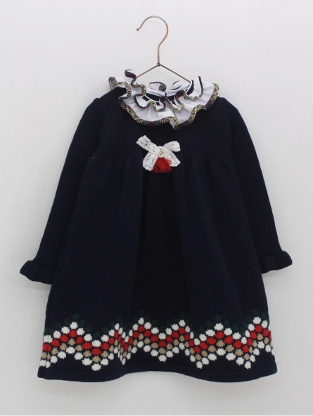 Vestido de ponto com greca