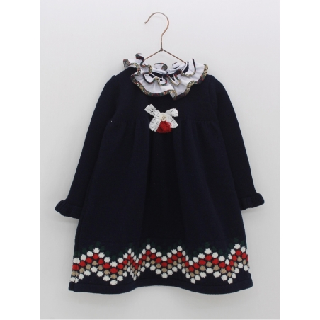 Vestido de ponto com greca