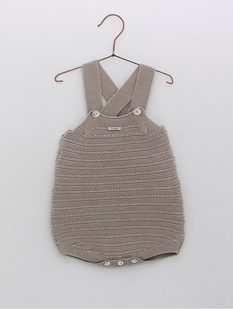 Combined knit dungarees
