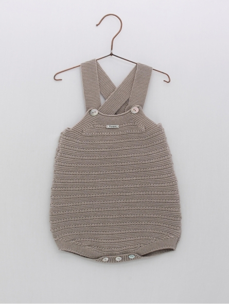 Combined knit dungarees