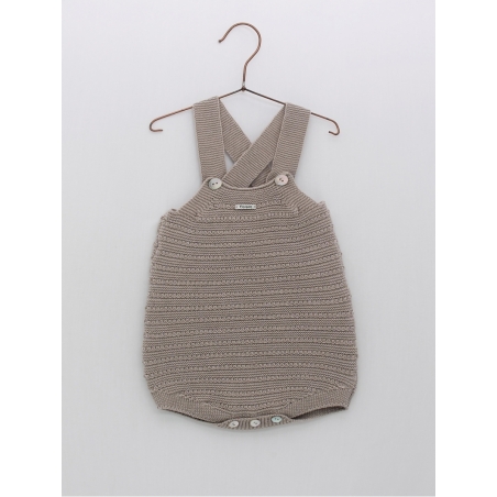 Combined knit dungarees