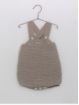 Combined knit dungarees