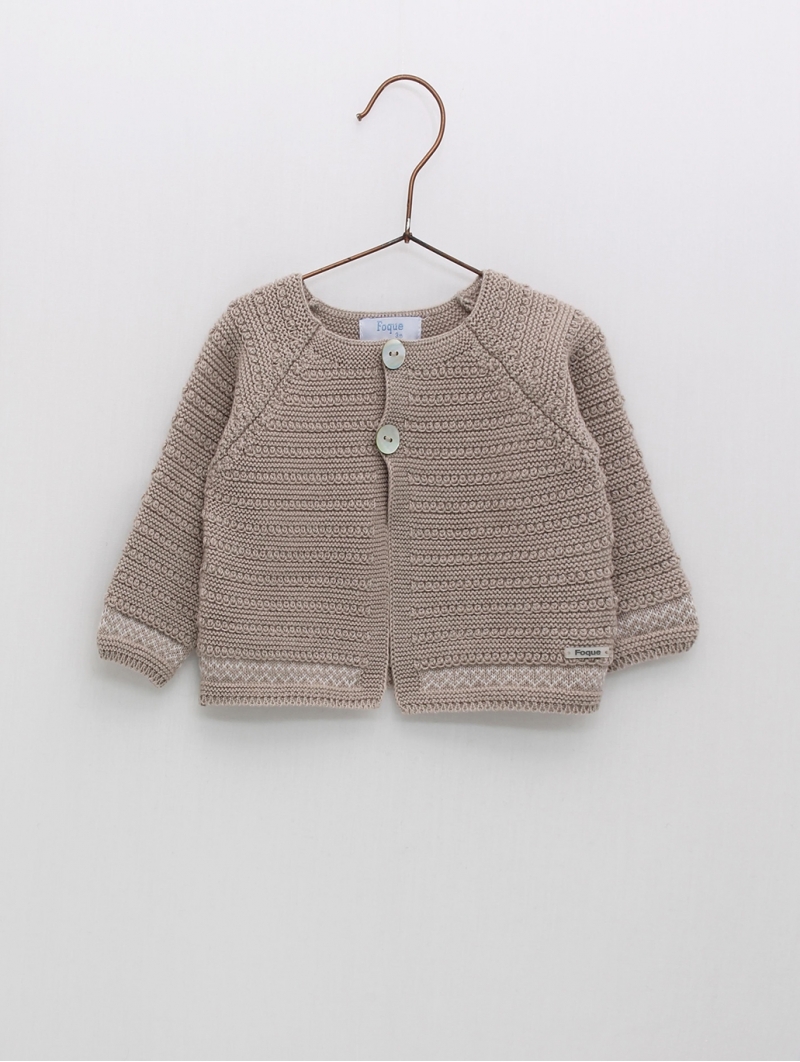 Combined knit jacket