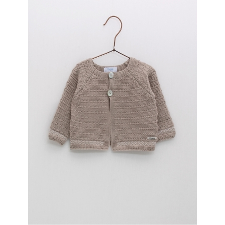 Combined knit jacket