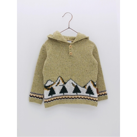 Camisola com capucha e greca