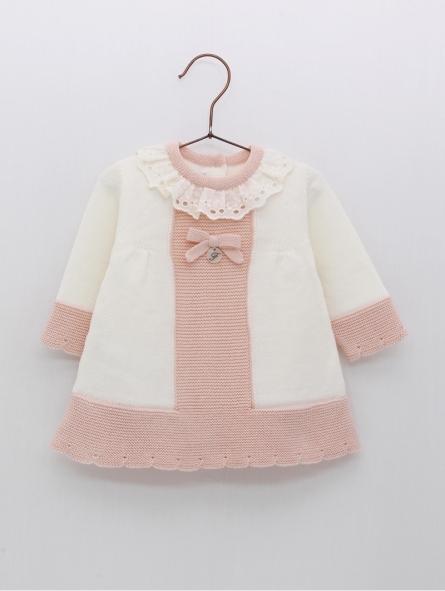 Two-tone knit dress