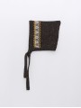 Brown bonnet with fretwork