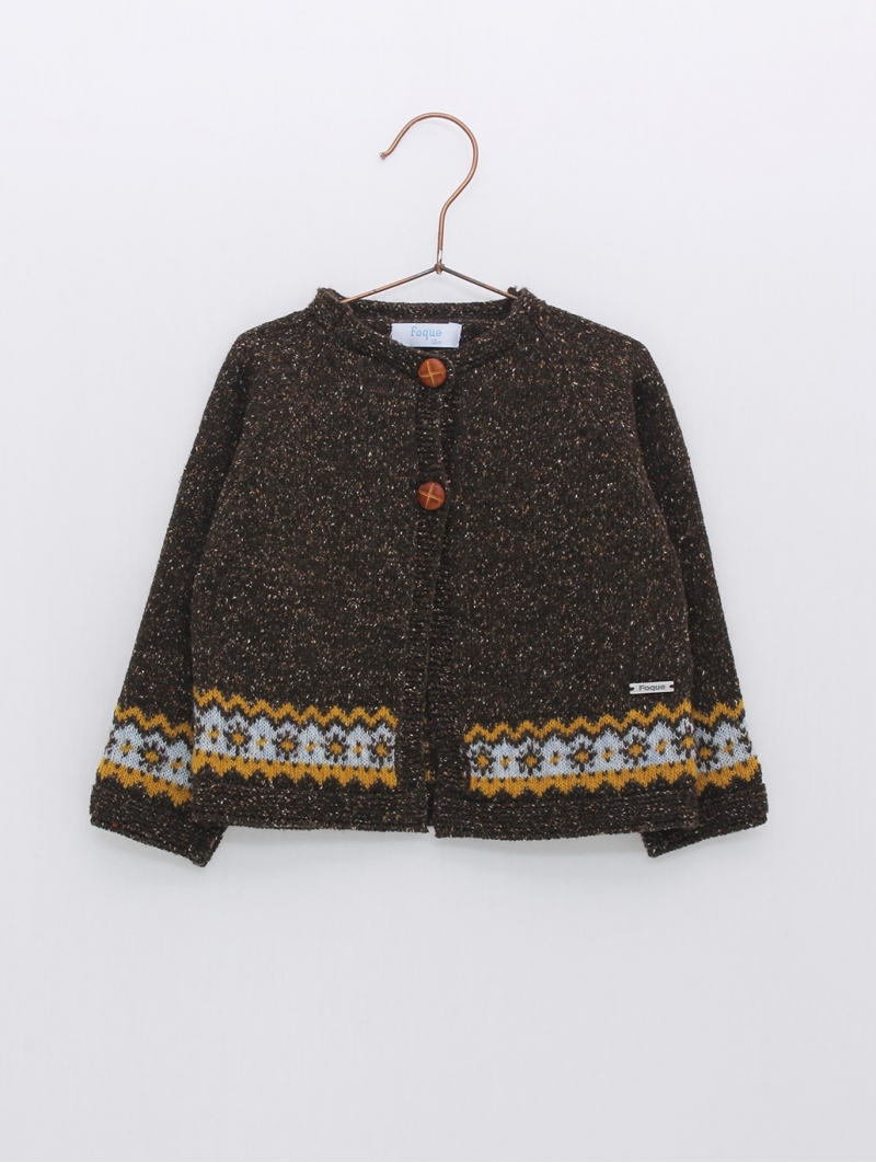Chaqueta larga con greca