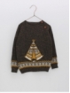 Teepee and fretwork drawing sweater