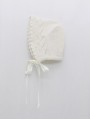 Openwork knit bonnet