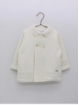 Knitted duffle coat with openwork