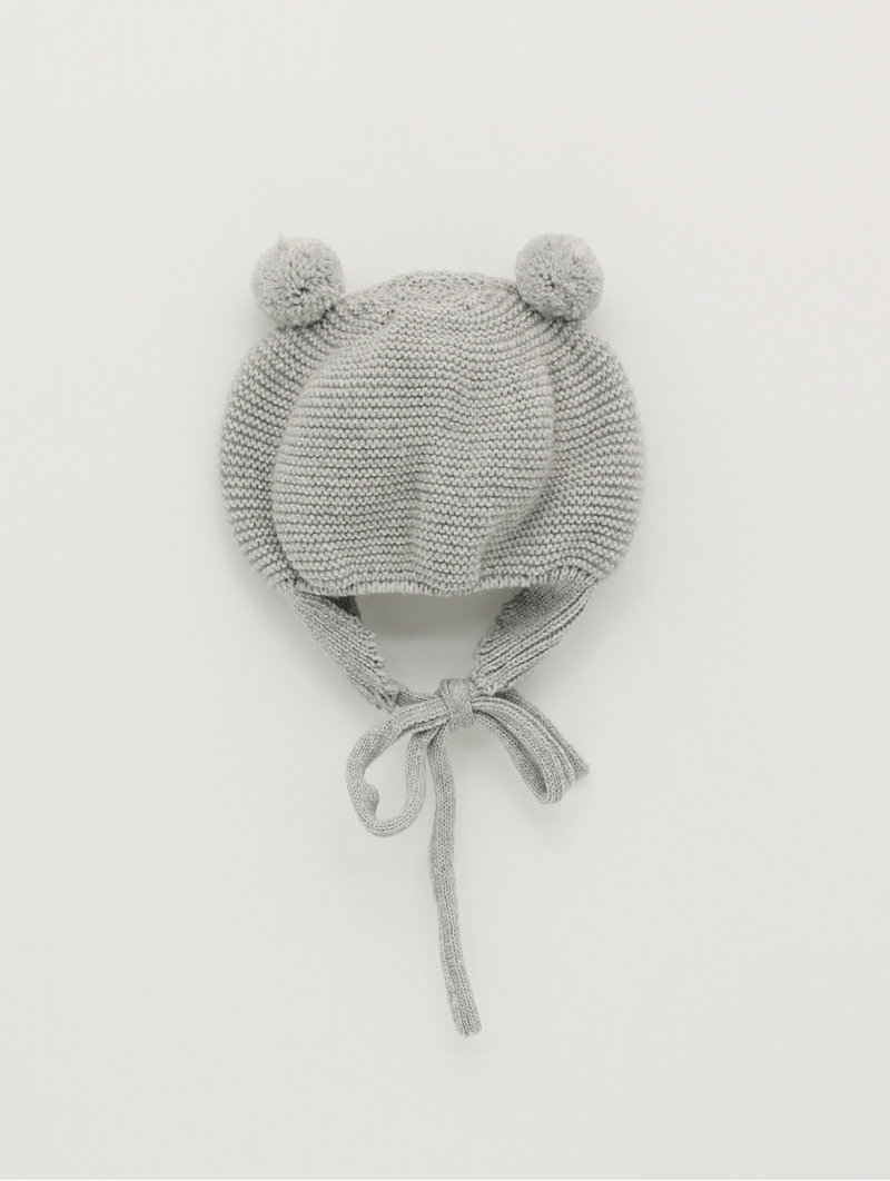 Beanie with pom poms