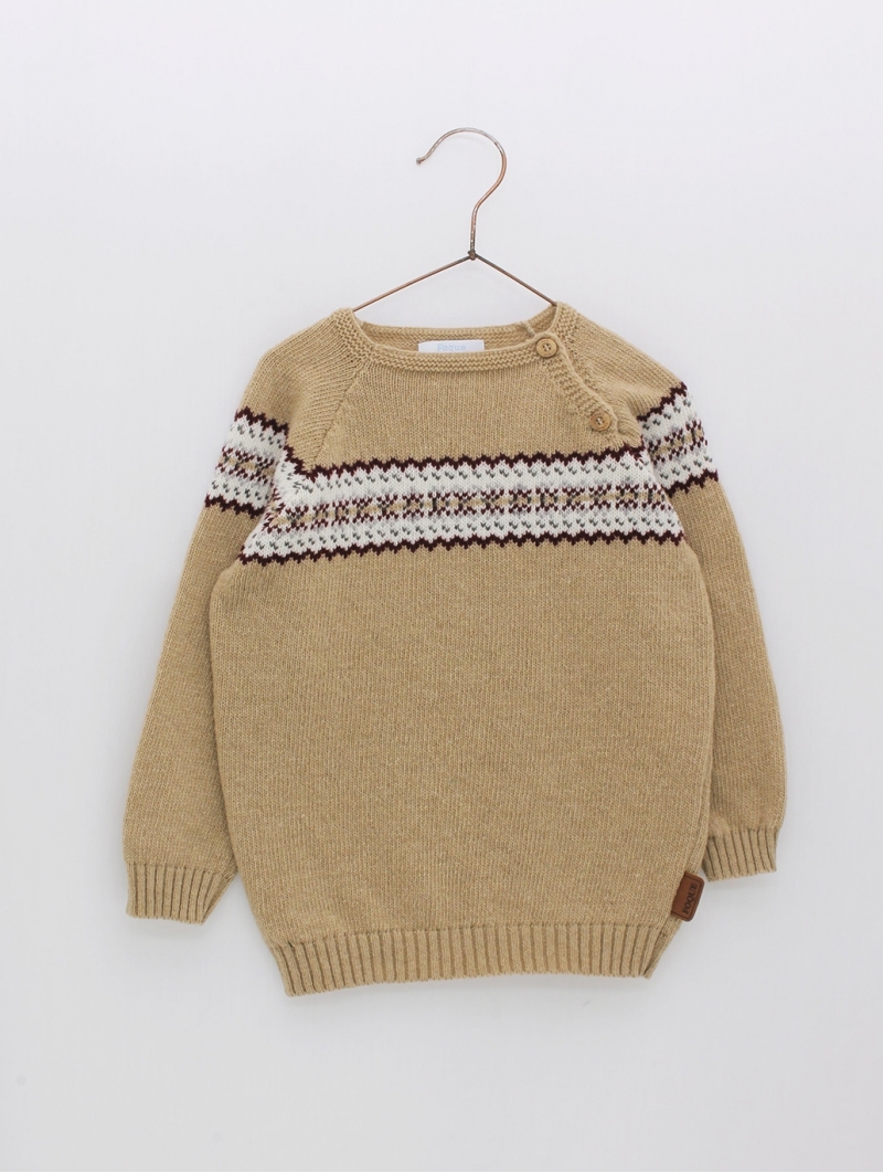 Boy’s jumper with fretwork