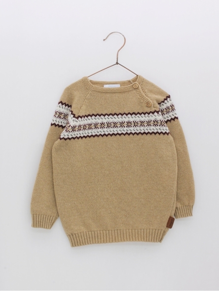 Boy’s jumper with fretwork