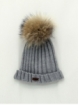 Natural fur pompom hat