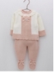 Conjunto niña de punto bicolor