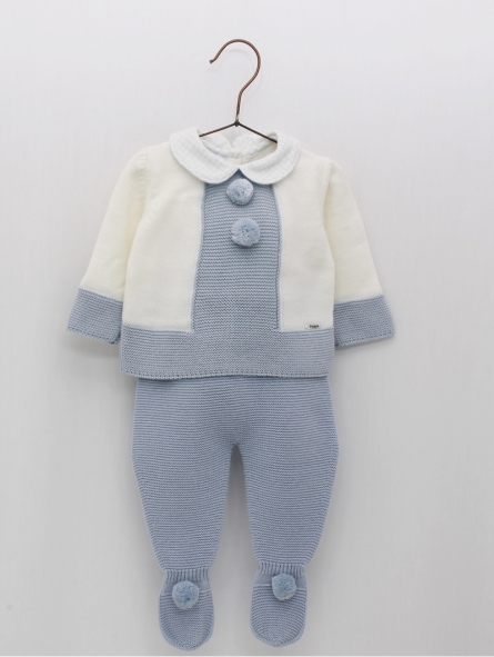 Conjunto niño de punto bicolor