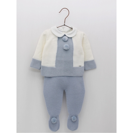 Conjunto niño de punto bicolor