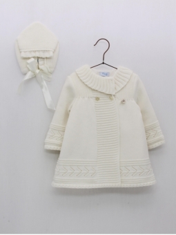 Knitted coat and hood
