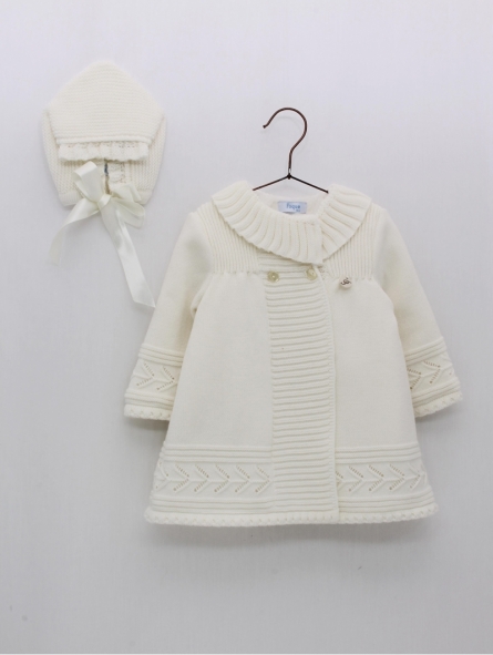 Knitted coat and hood