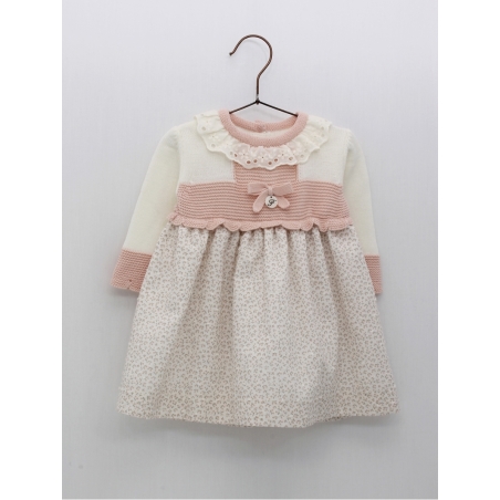 Powder pink and ecru skirt