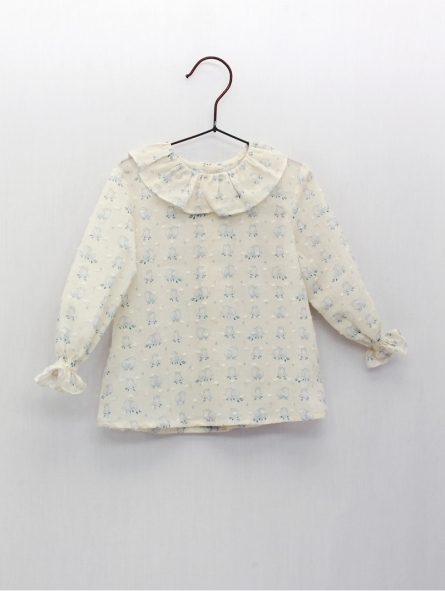 Blusa plumeti pescoço volante