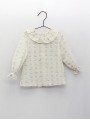 Plumetis shirt with ruffle collar