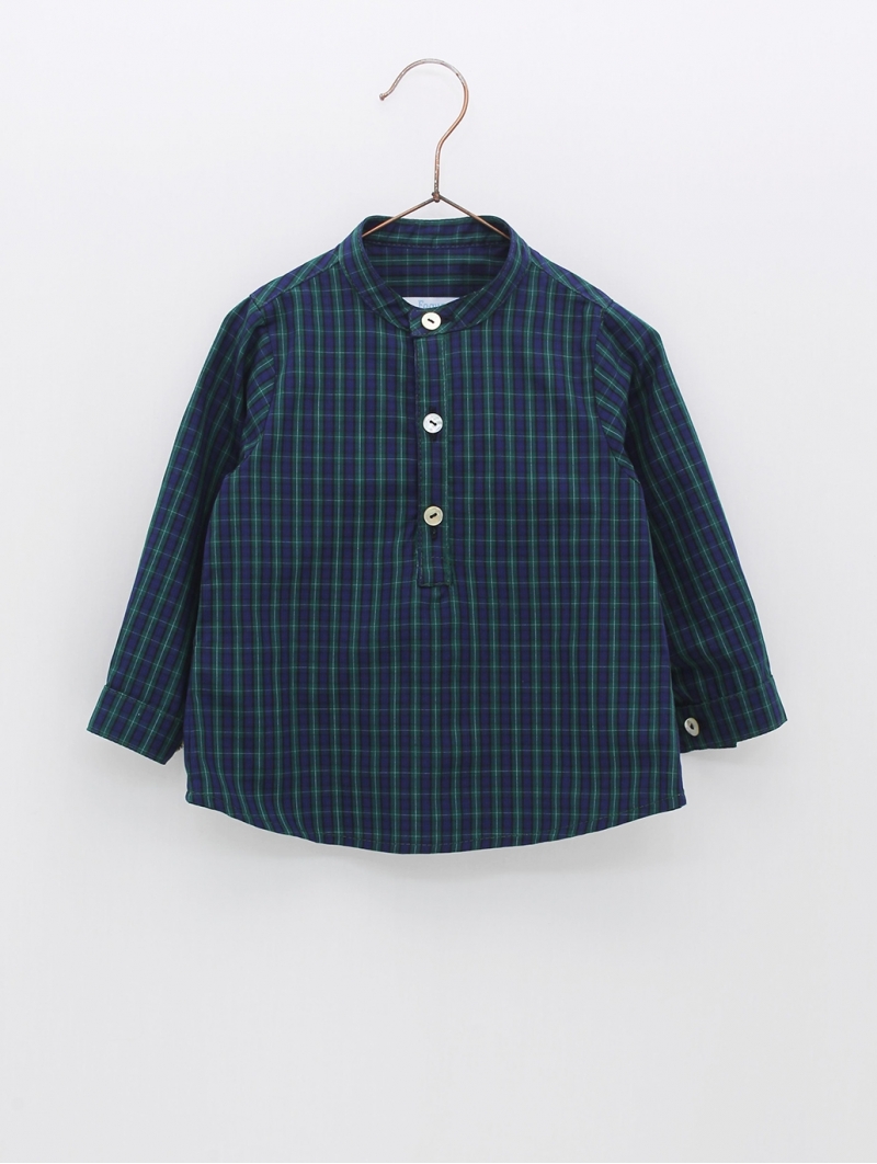 Gold mandarin collar shirt