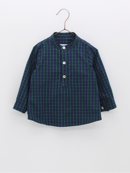 Gold mandarin collar shirt
