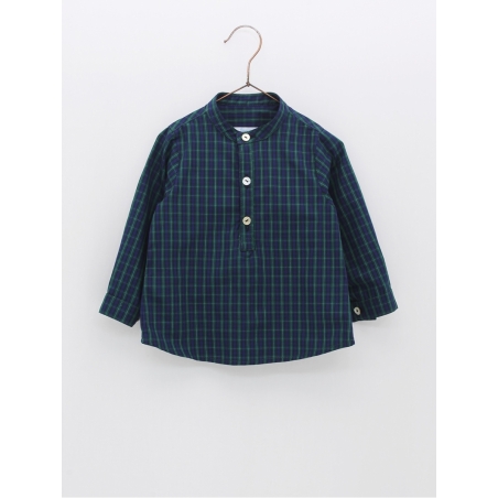 Gold mandarin collar shirt