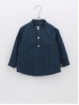 Gold mandarin collar shirt