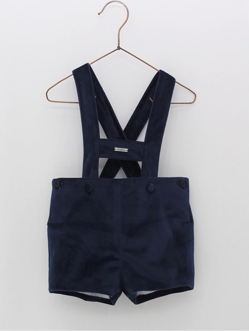 Pantalón curto com tirantes terciopelo