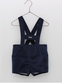 Pantalón curto com tirantes terciopelo