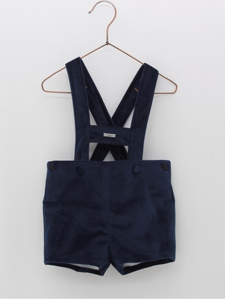 Pantalón curto com tirantes terciopelo