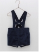 Shorts with velvet straps