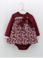 Velvet and jacquard bloomer set