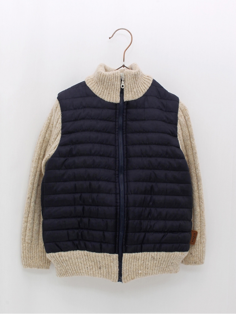 Combined knitted jacket