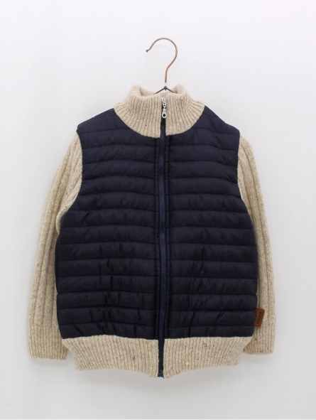 Combined knitted jacket
