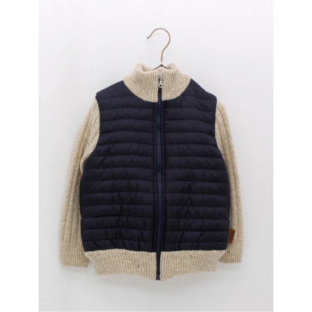 Combined knitted jacket