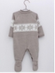 Knitted romper with fretwork