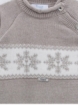 Knitted romper with fretwork