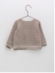 Combined knit jacket