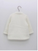 Knitted duffle coat with openwork
