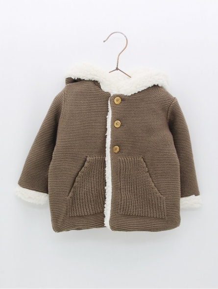 Baby trench coat with hood